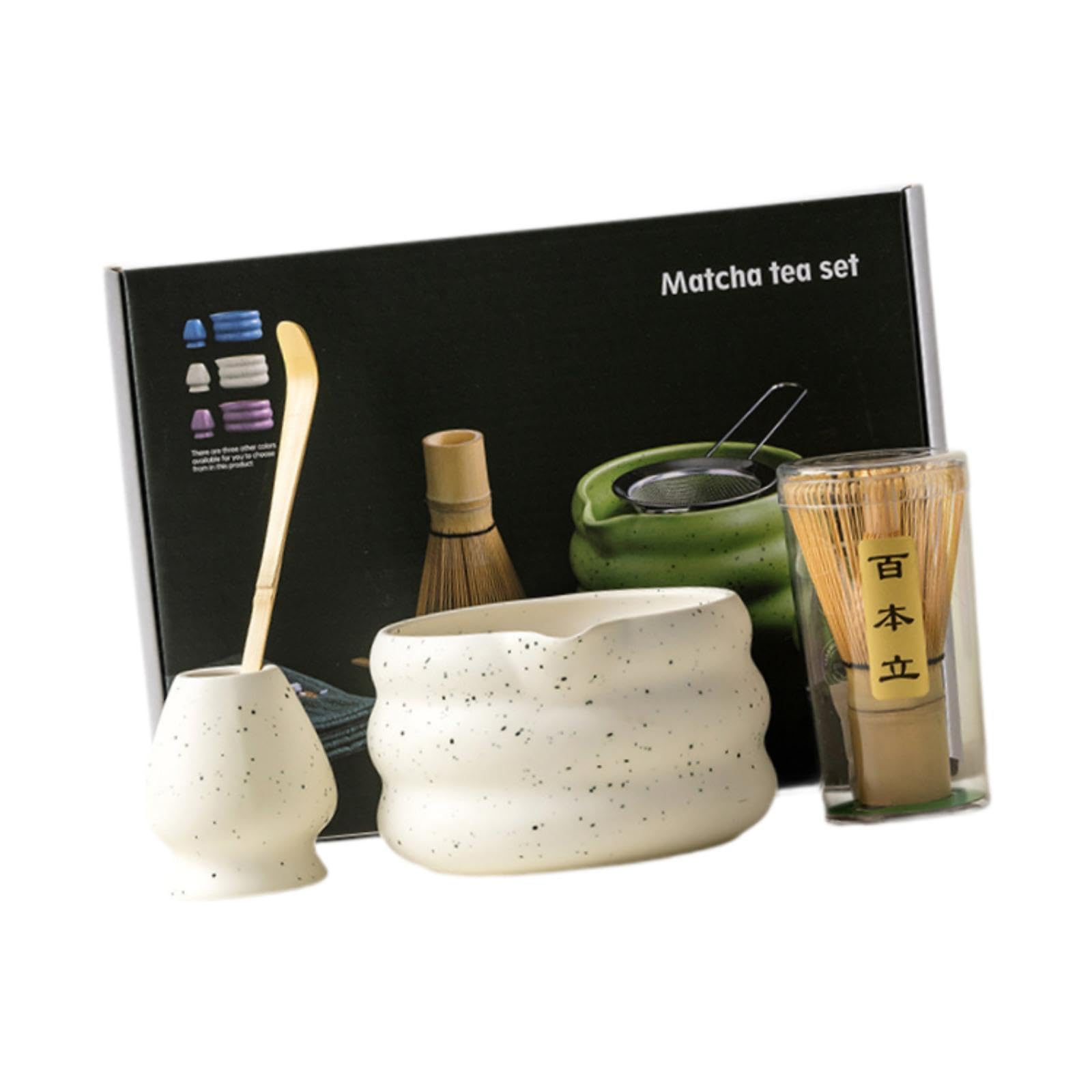 ATORSE™ Matcha Whisk Set Ceramic for Tea Lovers Matcha Gift Tea Ceremony Matcha Bowl White 4 piecs|Home & Garden|Food & Beverages|Tea 3