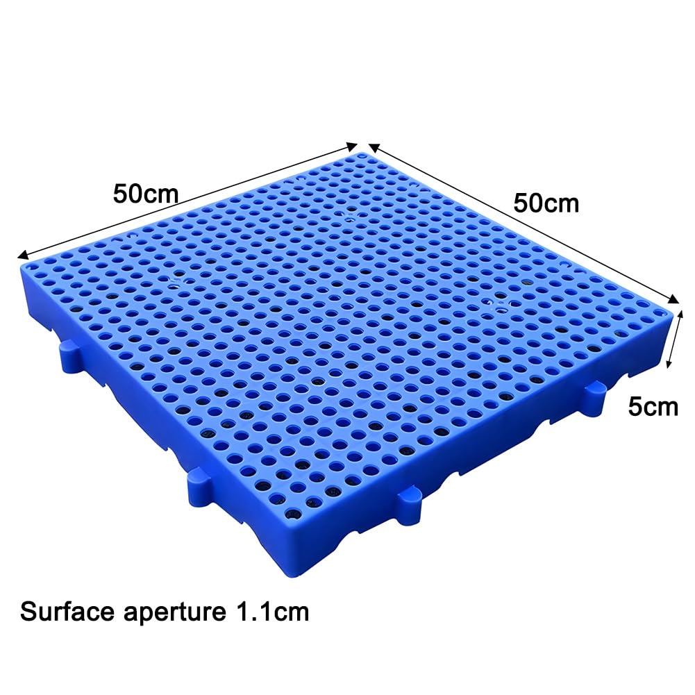 Plastic Pallet for Basement Storage, Breathable Grid Ventilation Polyethylene Pallet, Lightweight Floor Storage Pad, Nestable Grids Article Racks, for Supermarket Warehouse Garage(50x50x5 cm)