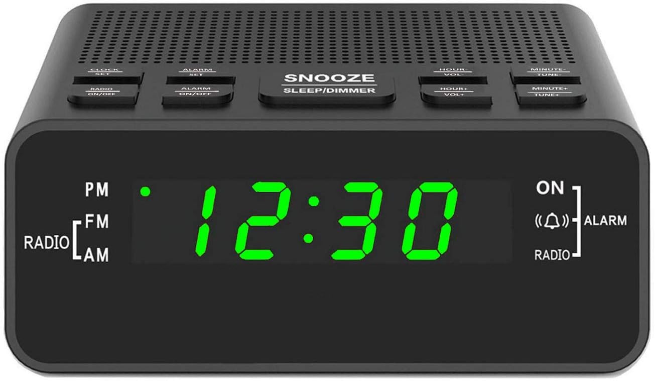 Buy Digital Alarm Clock Radio, Alarm Clocks for Bedrooms with AMFM Radio, Sleep Timer, Dimmer