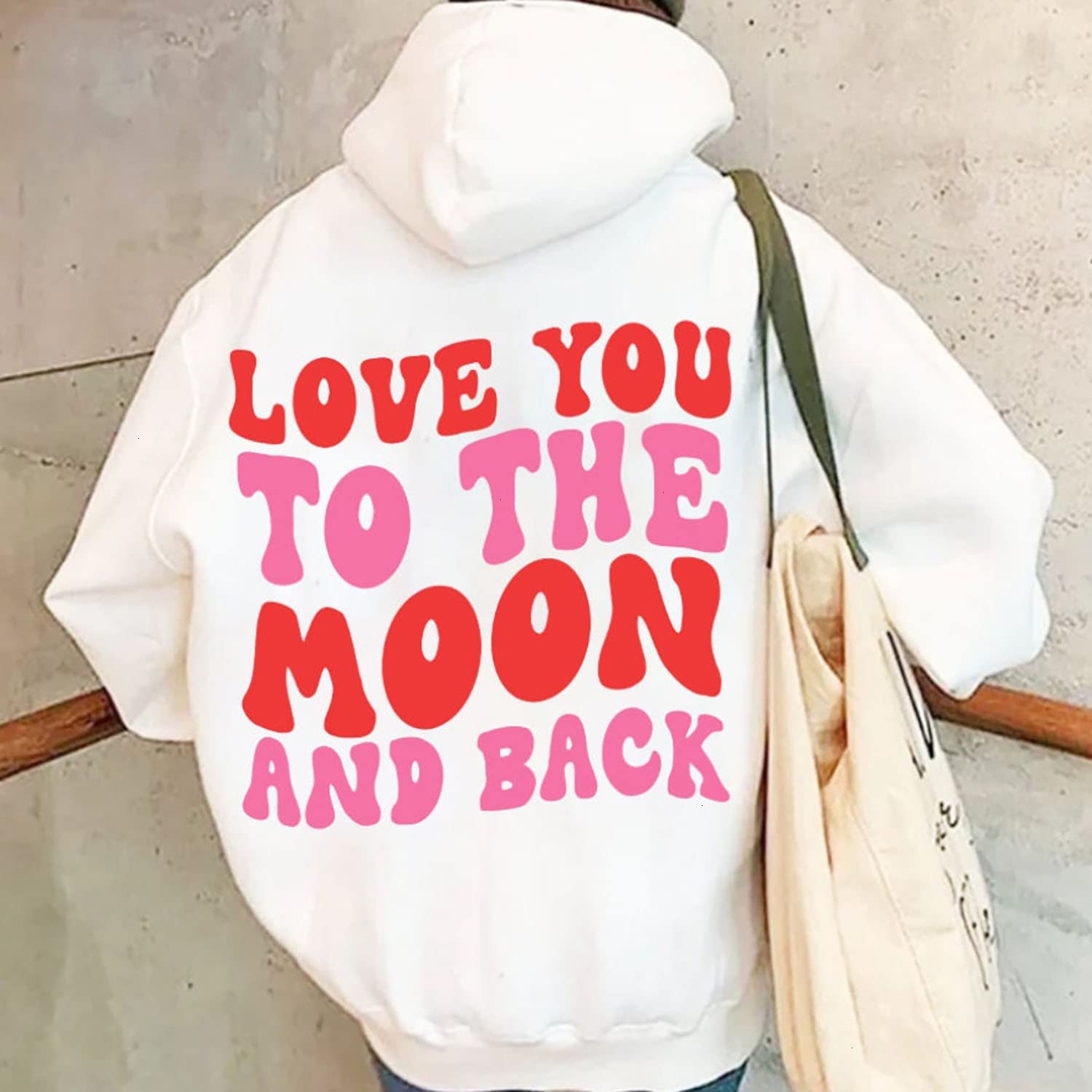 Love You To The Moon And Back Hoodie, Sweatshirt With Words On Back Trendy, Hoodies With Words On The Back, Hoodie With Words On Back Trendy, Sweatshirt With Words On Back Trendy