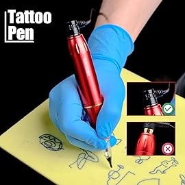 Wormhole Tattoo Kit Tattoo Gun Cartridge Machine Pen for Beginners Rotary Tattoo Machine Kit Professional Complete Tattoo Kit Supplies WTK070-B