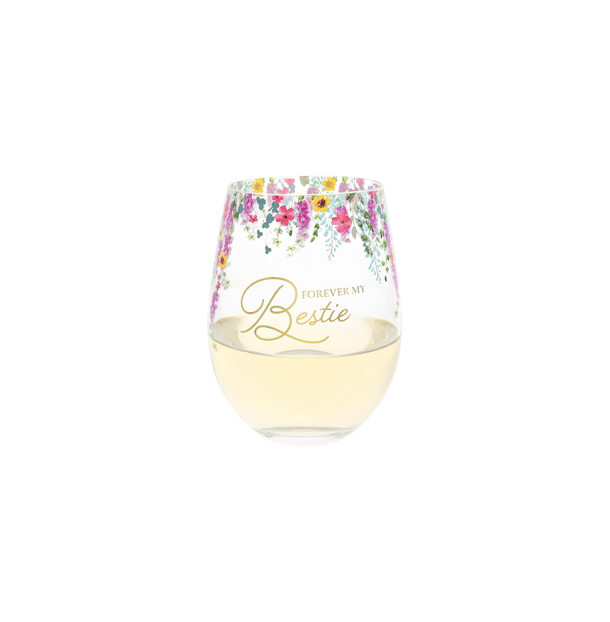Pavilion Gift Company - Forever My Bestie - 480 ml kieliszek do wina bez nóżek najlepszy przyjaciel przyjaźń BFF miłośnik wina