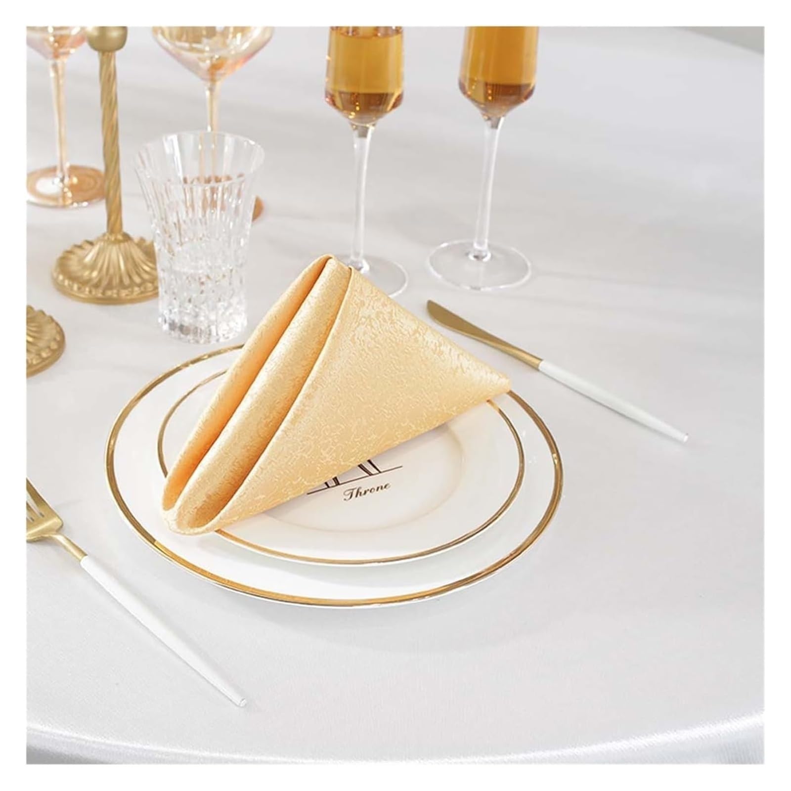Cotton Table Napkins, Multicolor ester Jacquard 10-Pack 45x45cm Reusable Dinner Napkin(Type 30)