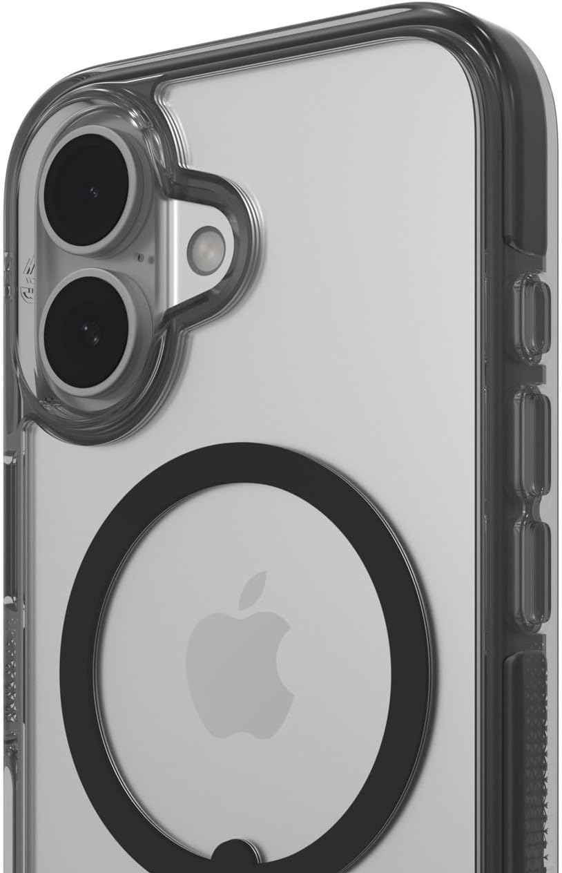 ZAGG Santa Cruz Snap iPhone 16 Pro Max Case – MagSafe Compatible, 13ft Military-Grade Drop Protection, Graphene Reinforced, Anti-Scratch, Slim, 70% Recycled Content, Clear with Black Accents - Image 4