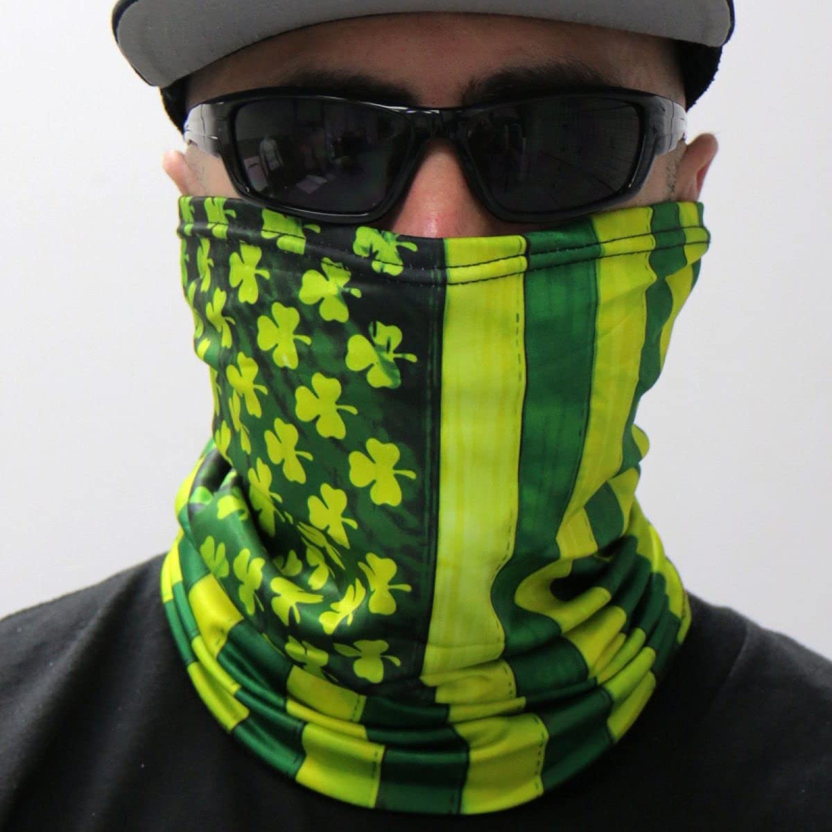 Hot Leathers HWN2007 Shamrock Flag Neck Gaiter Mask - One Size