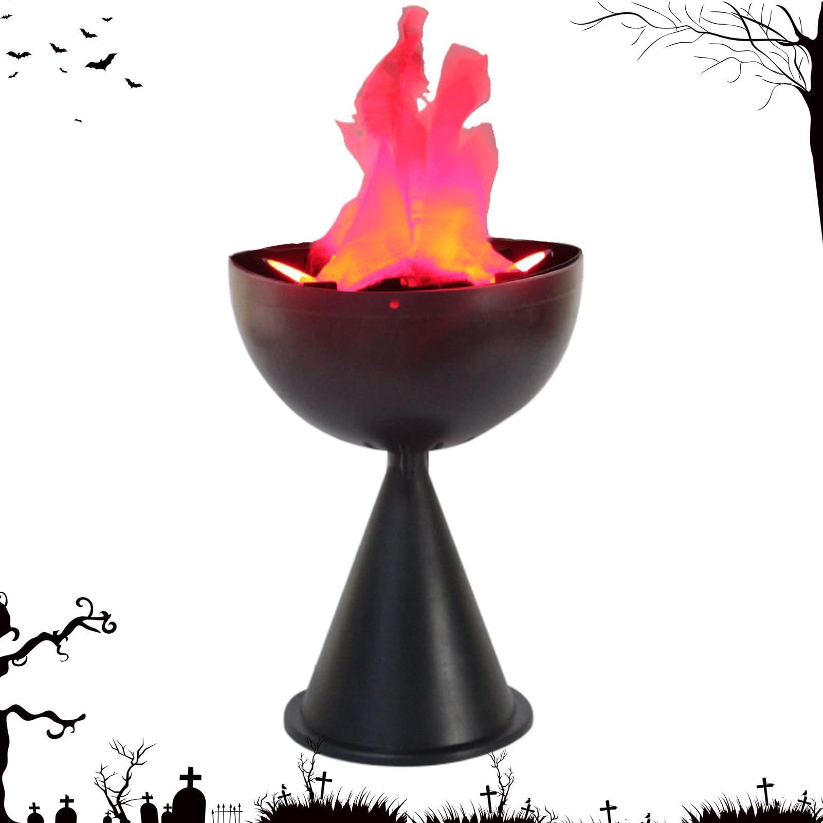 Finto Falò Decorazione Festa Fiamma Finta Tremolante | Lampada Notturna a LED con Fiamme Finte per Halloween per Interni Esterni Giardino Cortile Balcone Casa Casa Stregata