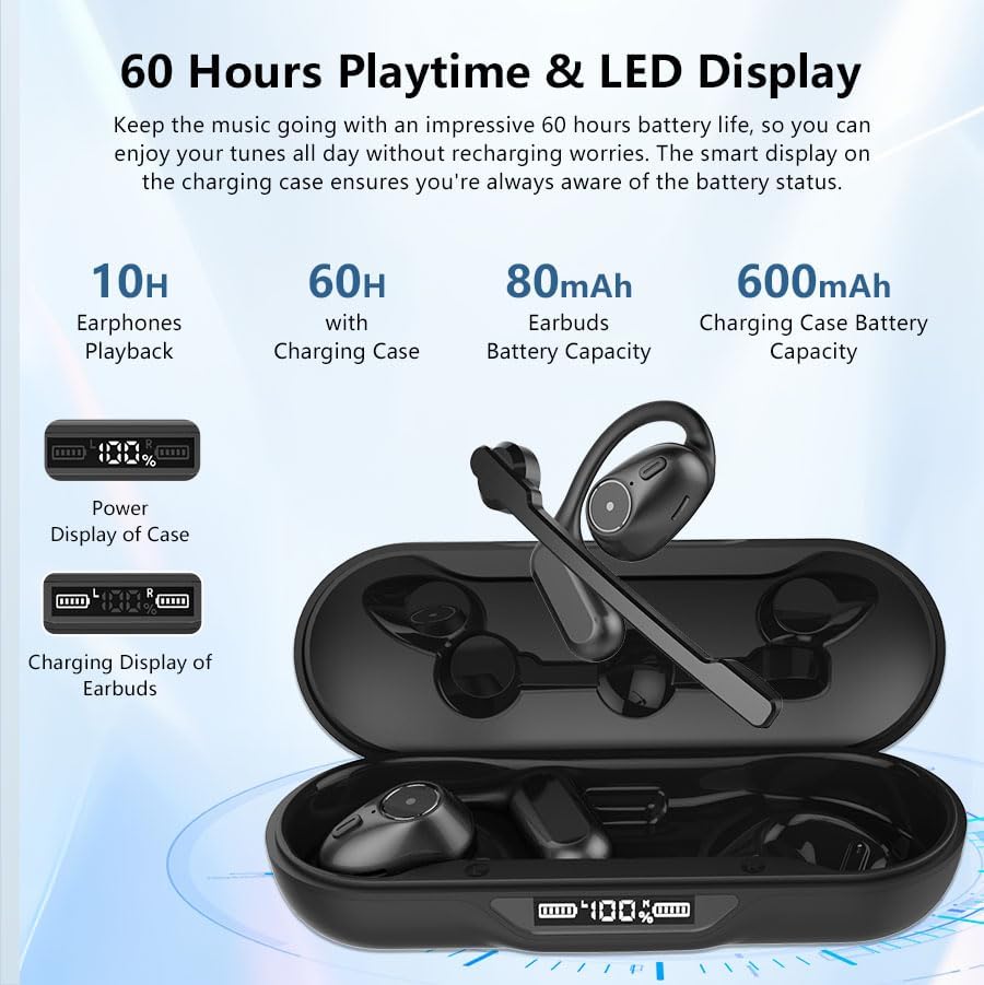iDIGMALL A2 charging case with LED display showing battery levels