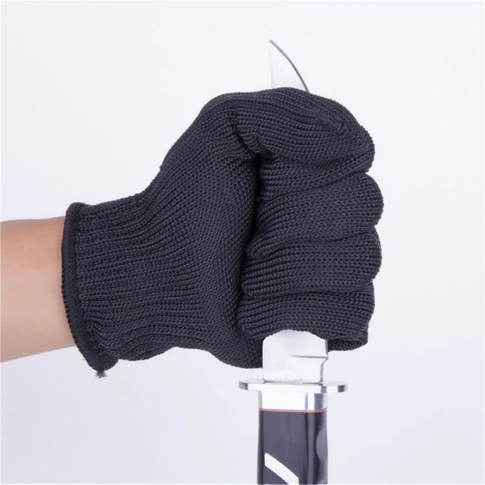 Lot De 2 Gants Anti-coupures, Travail Résistants À L'usure, D'autodéfense Noirs En Maille Métallique Et Fil D'acier - Armure-Prot