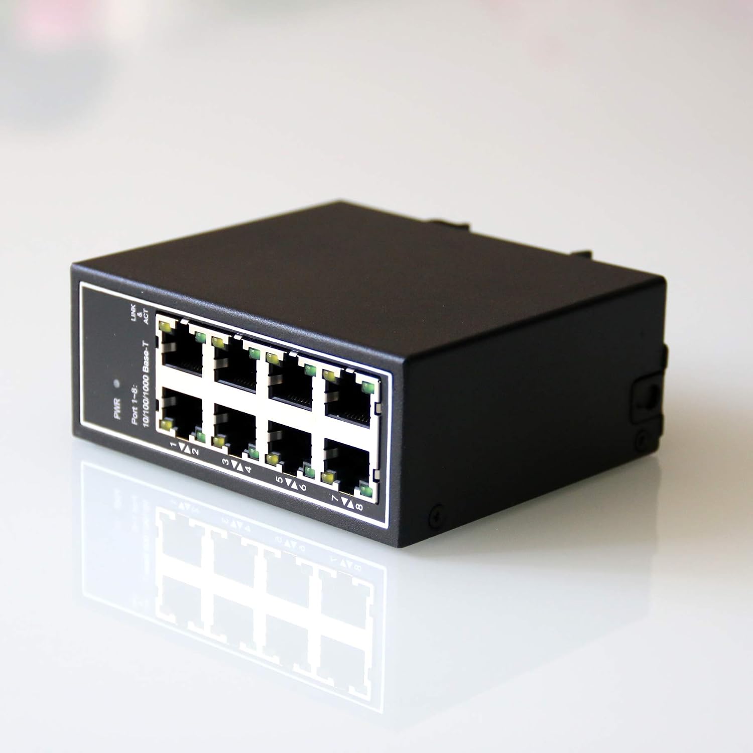 ❤ Crаzу Dеаlѕ WIWAV WDH-8GT-DC 10/100/1000Mbps Unmanaged 8-Port Gigabit Industrial Ethernet Switches with DIN Rail/Wall-Mount (UL Listed, Fanless, -30°C~75°C)