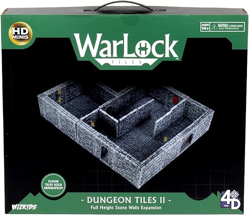 Vista 18 de Warlock Tiles: Base Set – Dungeon Tiles II Paredes de piedra de altura completa