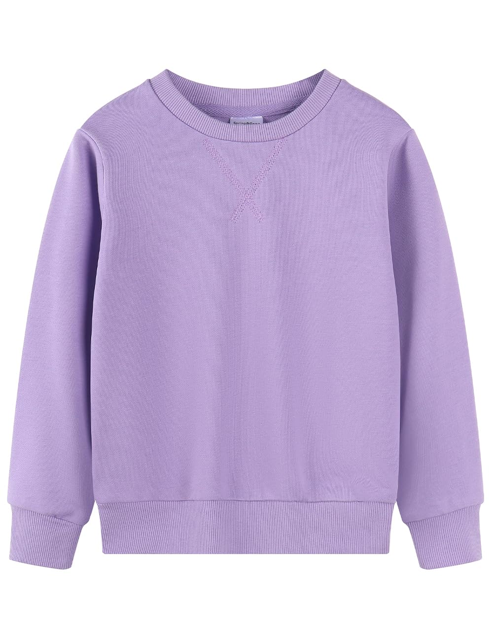 Spring&amp;Gege Youth Basic Sport Crewneck Pullover Sweatshirts for Children（3-14 Years）