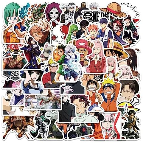 50pcs Waterproof Japanese Anime Stickers Cover