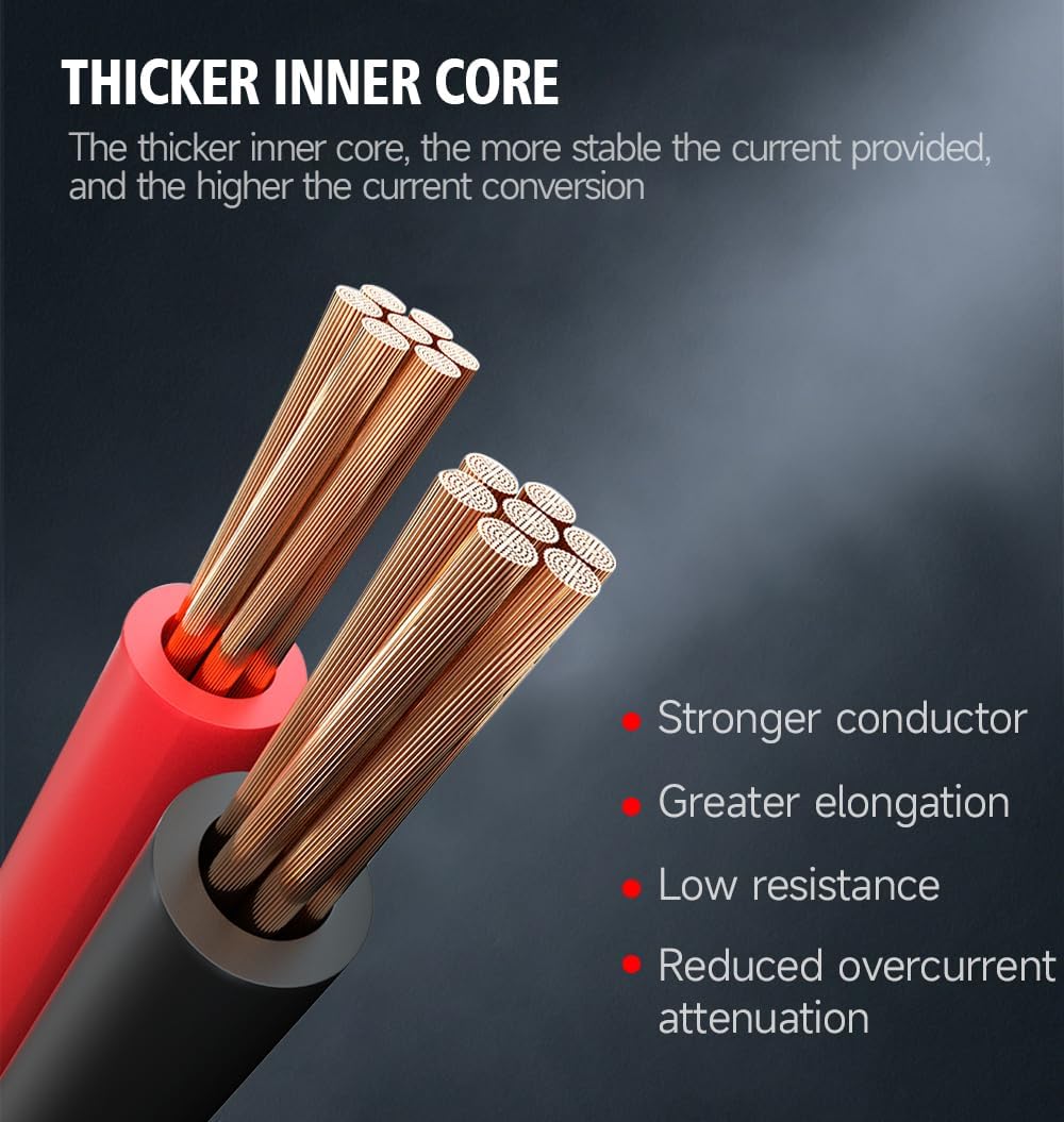 Heavy Duty Jumper Cables, Booster Cables 1 Gauge 25Feet 900AMP Automotive Jumper Cables Kit for Car, SUV, and Trucks with Professional Clamps and Carrying Bag