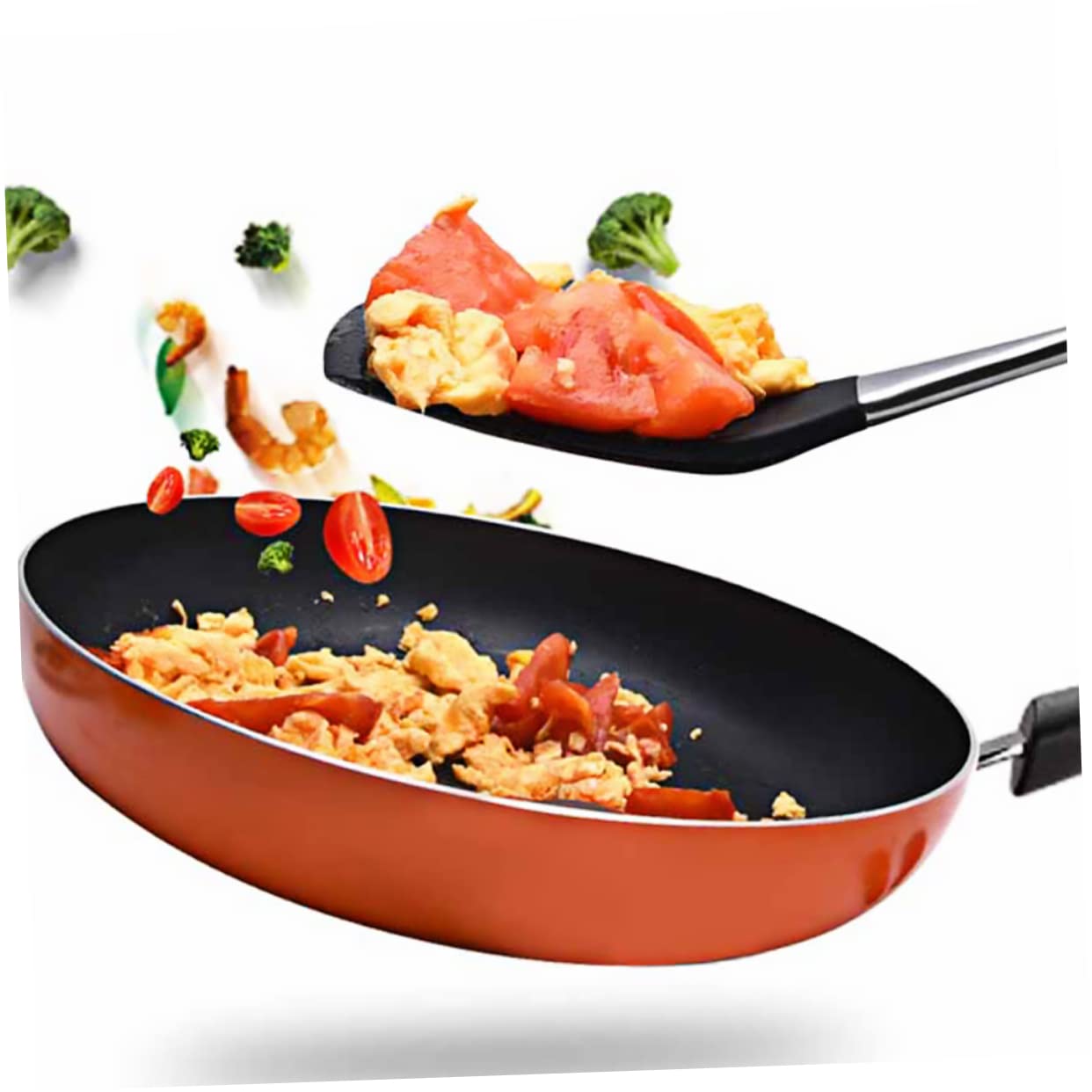 Hohopeti 3stücke Pfannenwender Mit Edelstahlgriff Hochtemperaturbeständiger Antihaftbeschichteter Küchenutensil Für Pfannkuchen Eier Und Zufälligen Farben