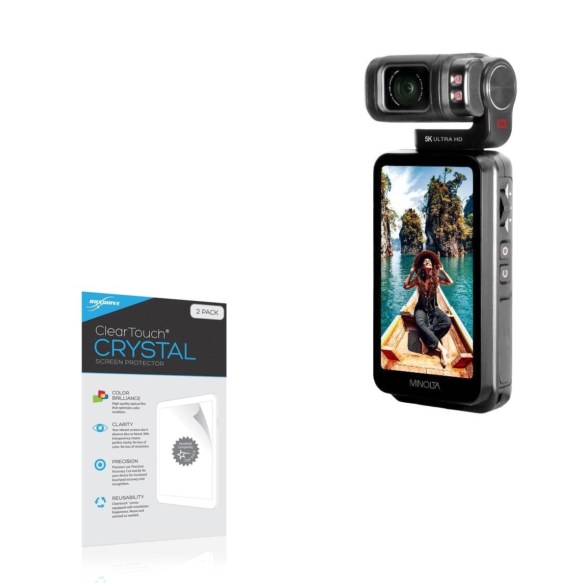 BoxWave Screen Protector Compatible with Minolta MN5KGP1 - ClearTouch Crystal (2-Pack), HD Film Skin - Shields from Scratches