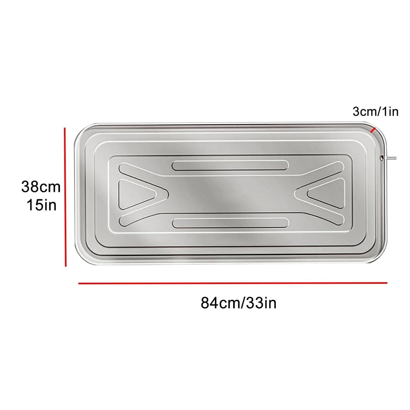Bandeja de Drenaje para Aire Acondicionado, Acero Inoxidable, con Desagüe Y Tubería de 2 M, Abrazaderas Y Alambre; Bandeja Colectora para Unidades(100x47cm (39x18in))
