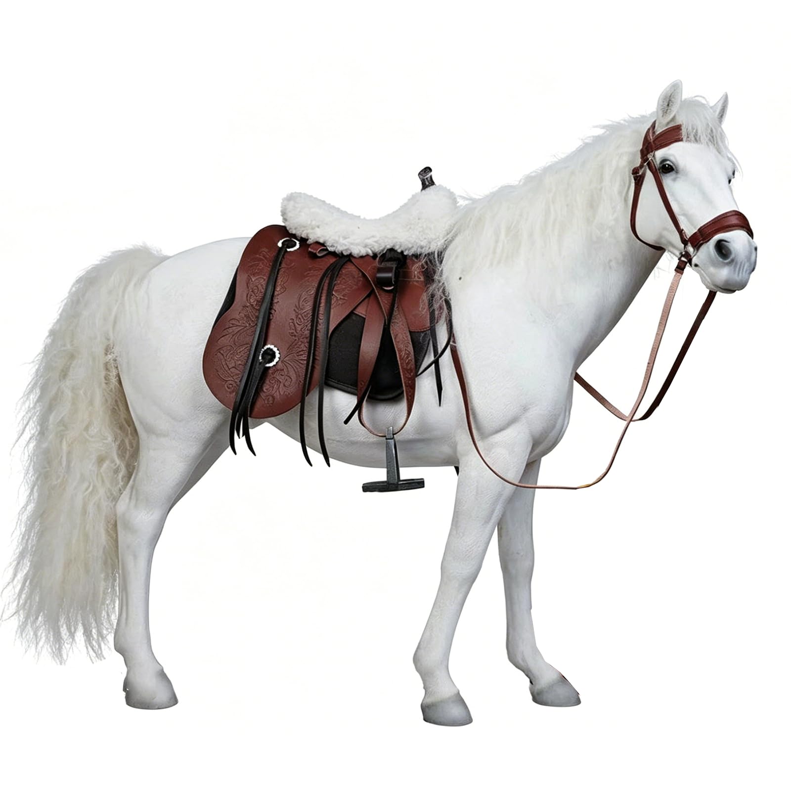 YXCQHZM Horse Figurines Animal Statue Sculpture Figurine Ornaments Horse Sculpture Crafts Horse Party Favors Birthday Gift Cake Toppers (white)