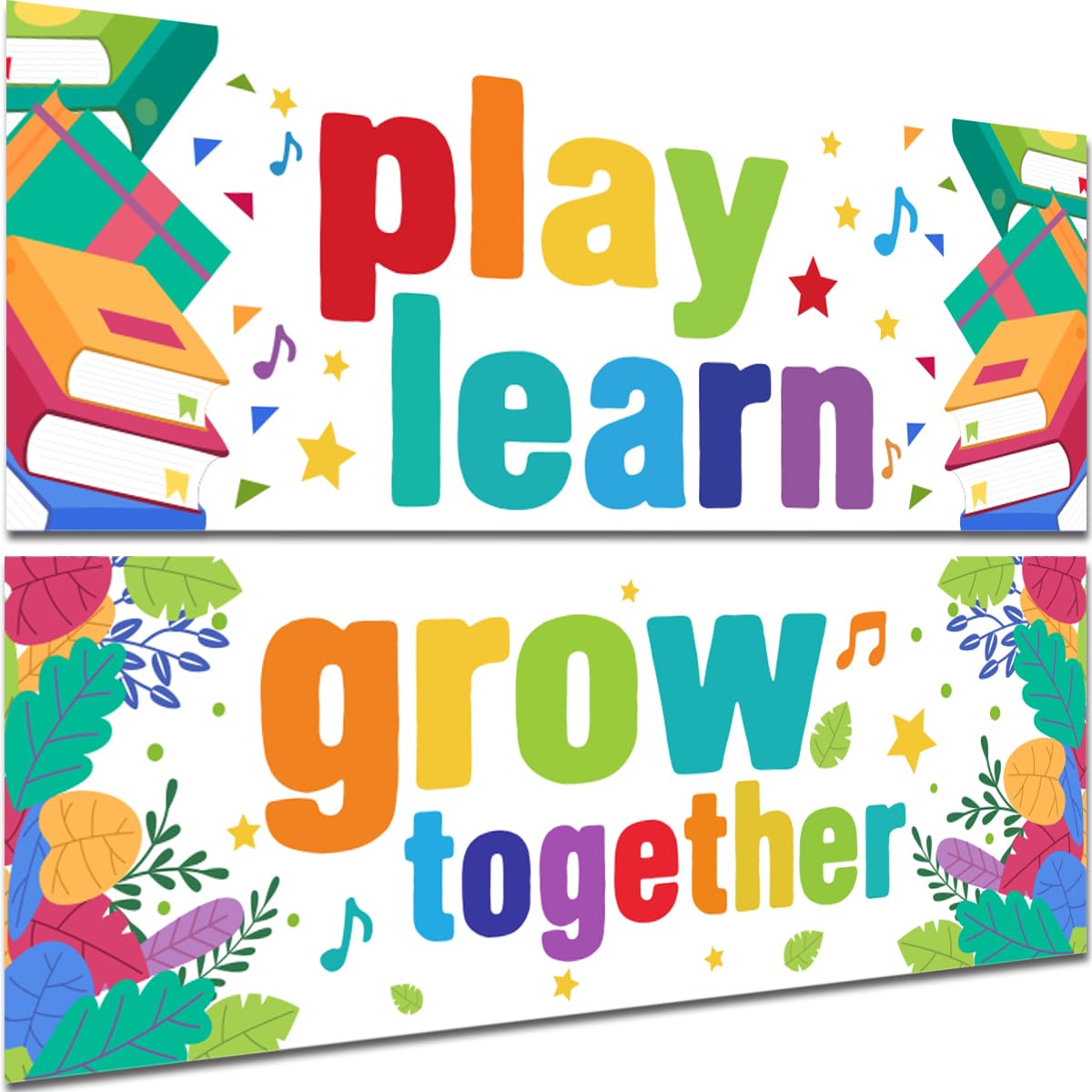 PLIGREAT 2 Pcs Classroom Banner and Poster