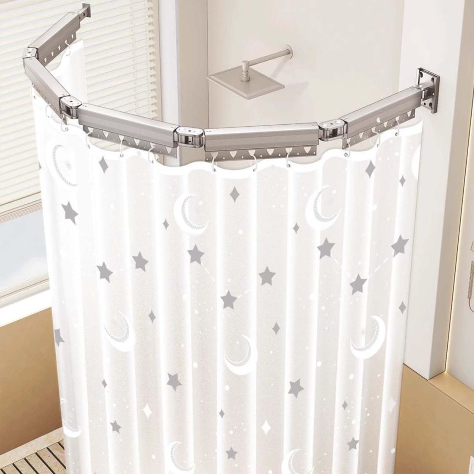 Cortina De Ducha Transparente con Ganchos Incluidos, Cortina De Baño Antideslizante, Material Suave Y Flexible, Mantiene El Baño Ordenado Y Elegante, Ideal para Uso Diario