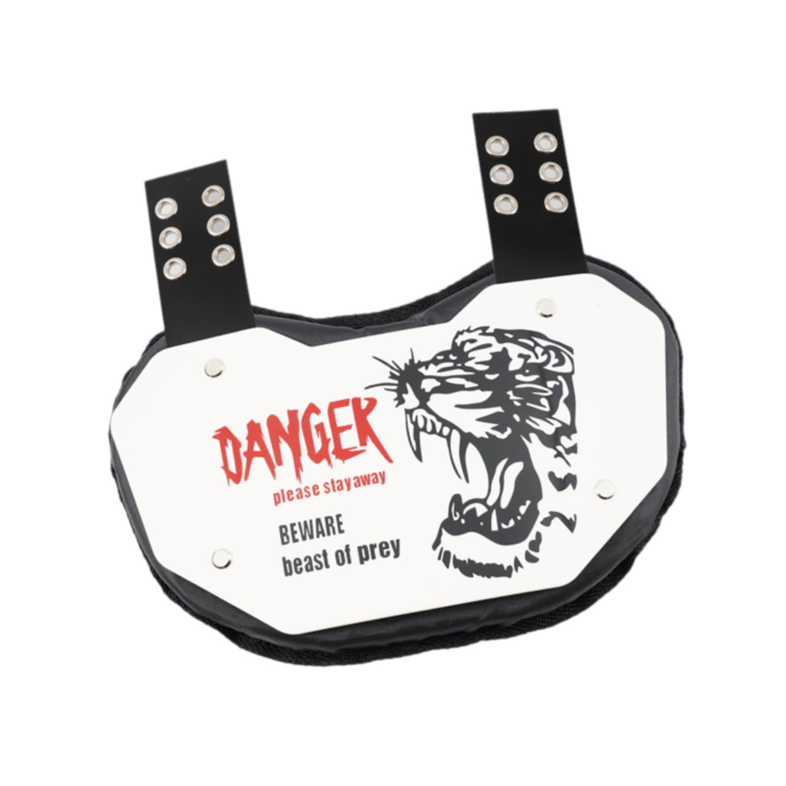 Colaxi Football Backplate Rugby Back Pads Tiger Head Pattern Rear Protector Football Gear for Football Game Kids
