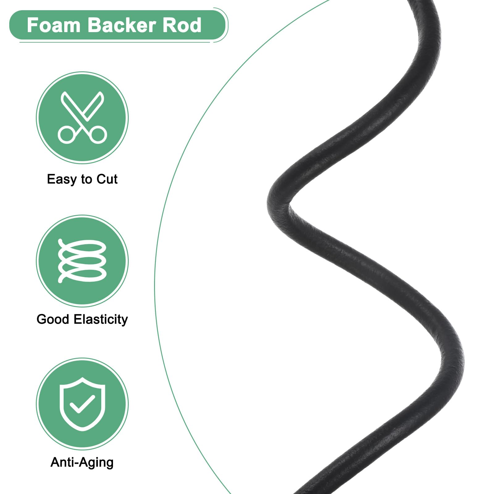M METERXITY Foam Backer Rod, 16.4ft x 5/32" (l x D) Backer Rod Foam Caulk Saver, Rubber Caulk Saver - Image 4