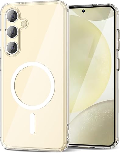oakxco Hybird - Funda magnética transparente para Samsung Galaxy S23 FE compatible con Magsafe, delgada, transparente, no amarillea, parachoques de oakxco Hybird - Funda magnética transparente para Samsung Galaxy S23 FE compatible con Magsafe, delgada, transparente, no amarillea, parachoques de