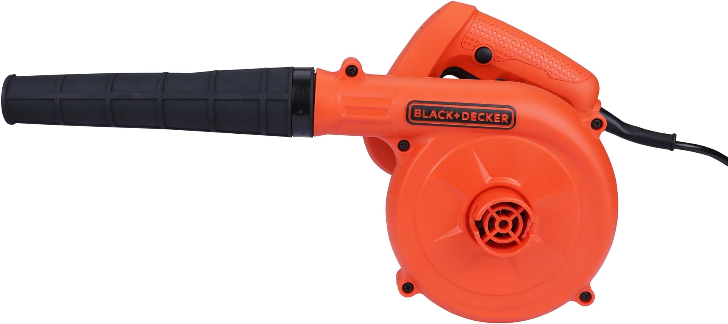 BDB530-IN 530 W Corded Electric 2-in-1 Single Speed Air Blower & Vacuum Cleaner, 16000 RPM, 3.5 m3/min Air Volume, 3 Metre Cord Length, Ideal for DIY Activities at Home & Garden, Orange