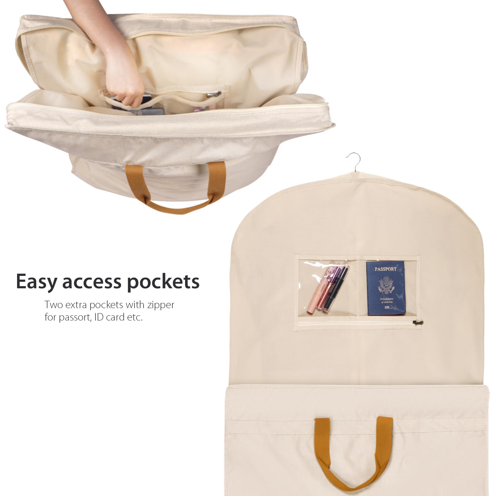 Borsa Porta Abiti Da Sposa 183 Cm | Tessuto Oxford Con Finestra PVC | Pieghevole Da Viaggio Per Abiti Lunghi E Costumi - 4