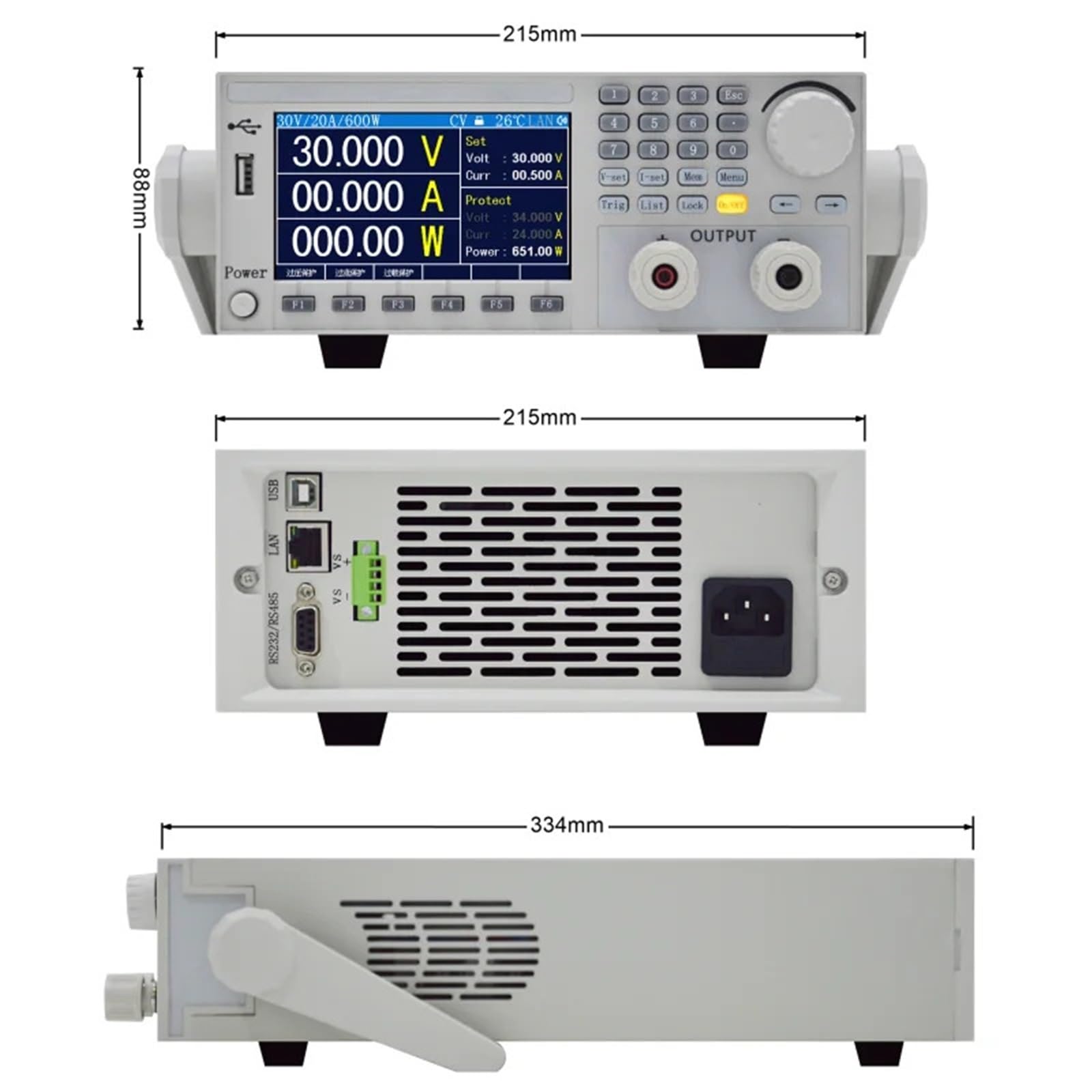 Alimentation électrique, Alimentation CC régulée programmable multicanaux avec transformateur linéaire réglable à trois canaux(MLP-3603)