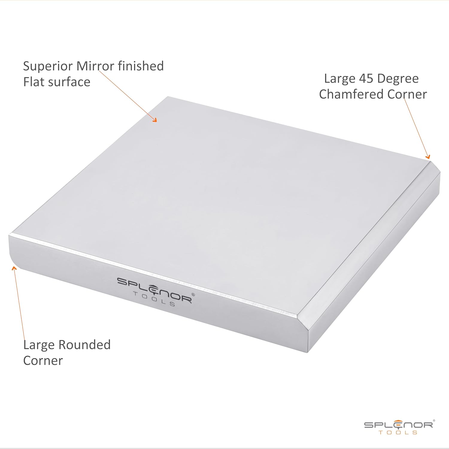 Splenor Tools Steel Large Cavity Bench Block - Flat Anvil Jewelers - Solid Metal Bench Block for Jewelry Repairing & Metal Stamping