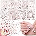 MWOOT 9 Fogli Adesivi Metallici Nail Art, Adesivi 3D Autoadesivi a Forma di Cuore con Labbra Rosse, Decalcomanie Unghie a Tema Misto di San Valentino per Decorazione Unghie
