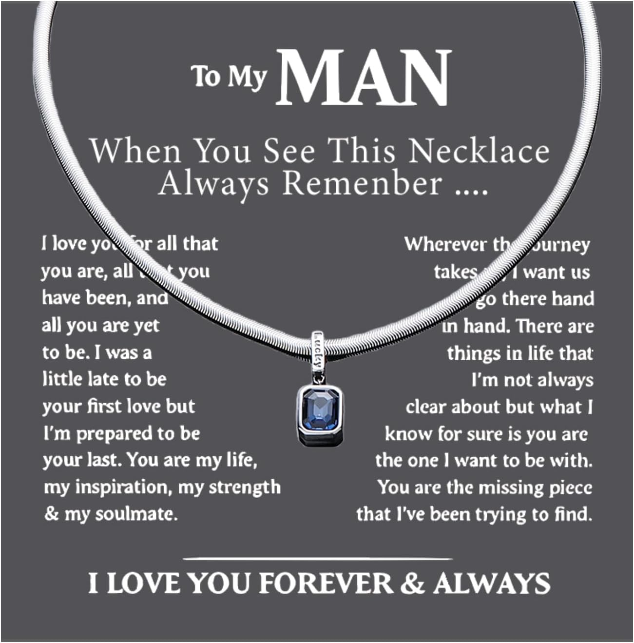 To My Man Necklace Italian for Men Silver Cross Necklace Cuban Link Chain Durable Colorfast Inspirational Birthday Gifts for Men Husband Boyfriend