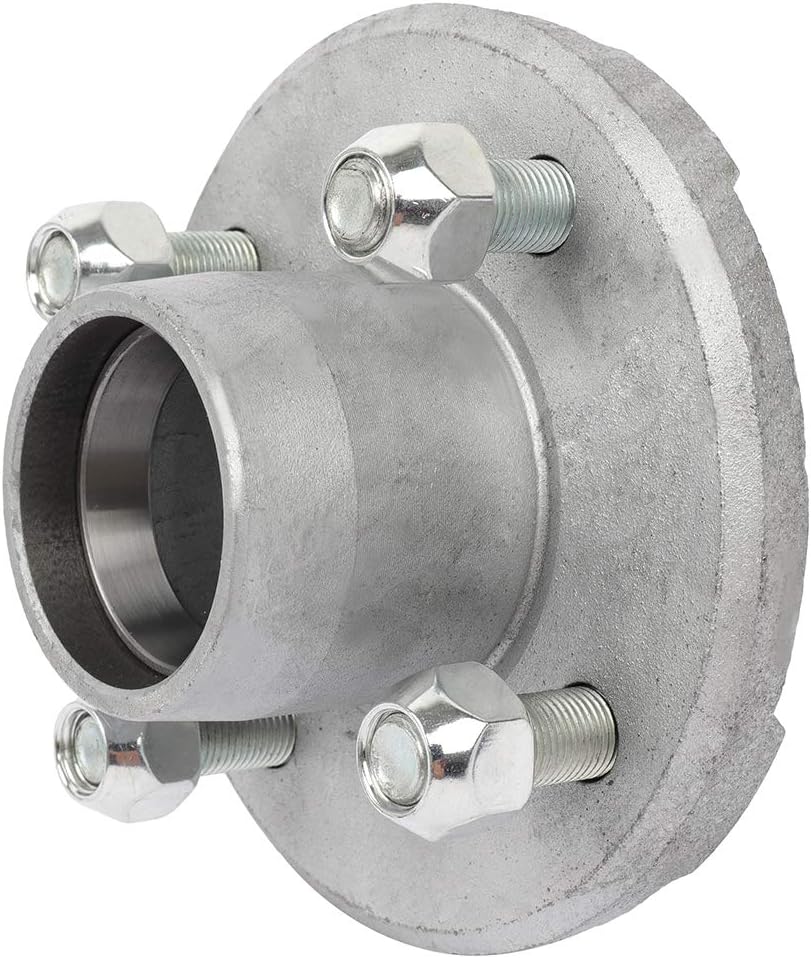 ECCPP Boat Trailer Hub Kit 4 Bolt 1 L44643 Silver Tapered Spindle Galvanized 2,000 Lbs Axle Kit