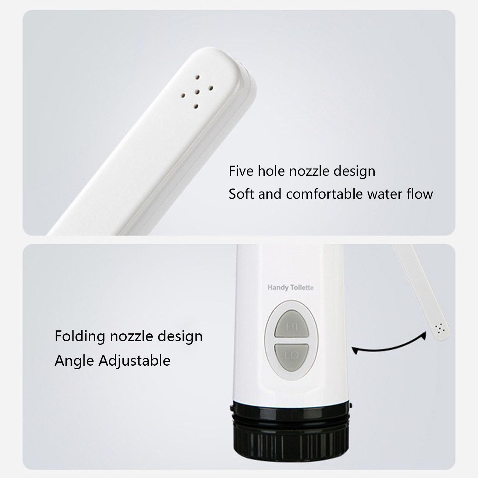 Bidet elettrico, attrezzatura di pulizia intima per viaggi, igiene elettrica di persone, ABS, spruzzatore a pressione dell'acqua regolabile, per donne