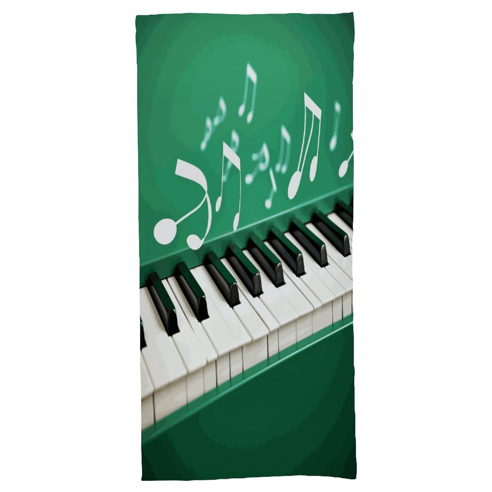 Fekiloot Men's Style Green And White Piano Keys Bath Towel Highly Absorbent,Beach Towels For Wo,Pool Towel Bathroom Essential For Beach,Gym,Travel, Camp