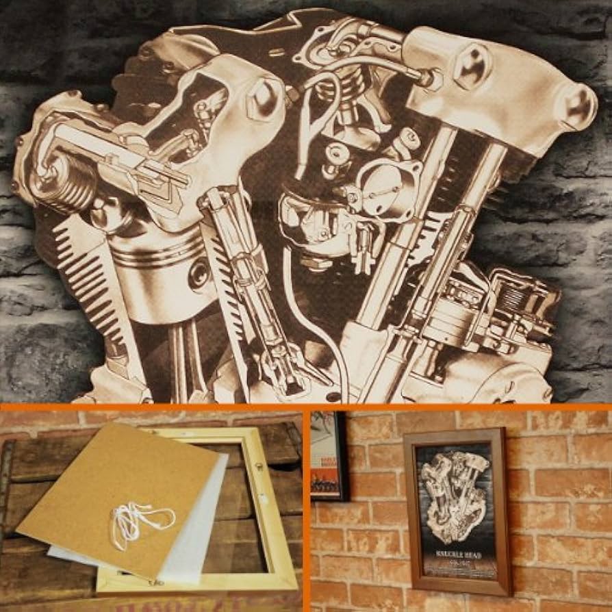 Amazon.co.jp: 【アートポスターとB5フレームセット】 ハーレー