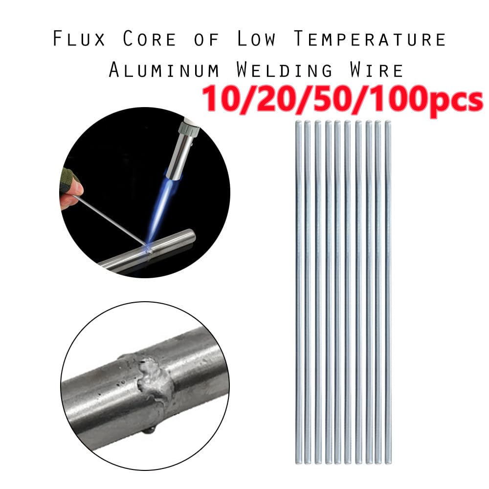 Uniwersalne elektrody spawalnicze o rdzeniu fux w niskiej temperaturze Łatwa stopienie drut spawania stalowego aluminium aluminium lodówki (Color : 2.5mm-33cm, Size : 100 PCS)