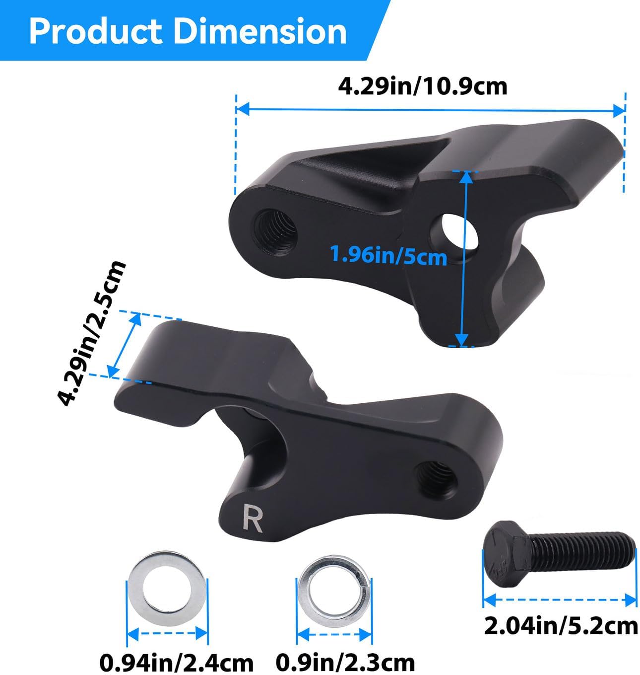 2-Inch Lowering Blocks Kit – Compatible with 2009-2025 Harley Touring & Street Glide Rear Suspension