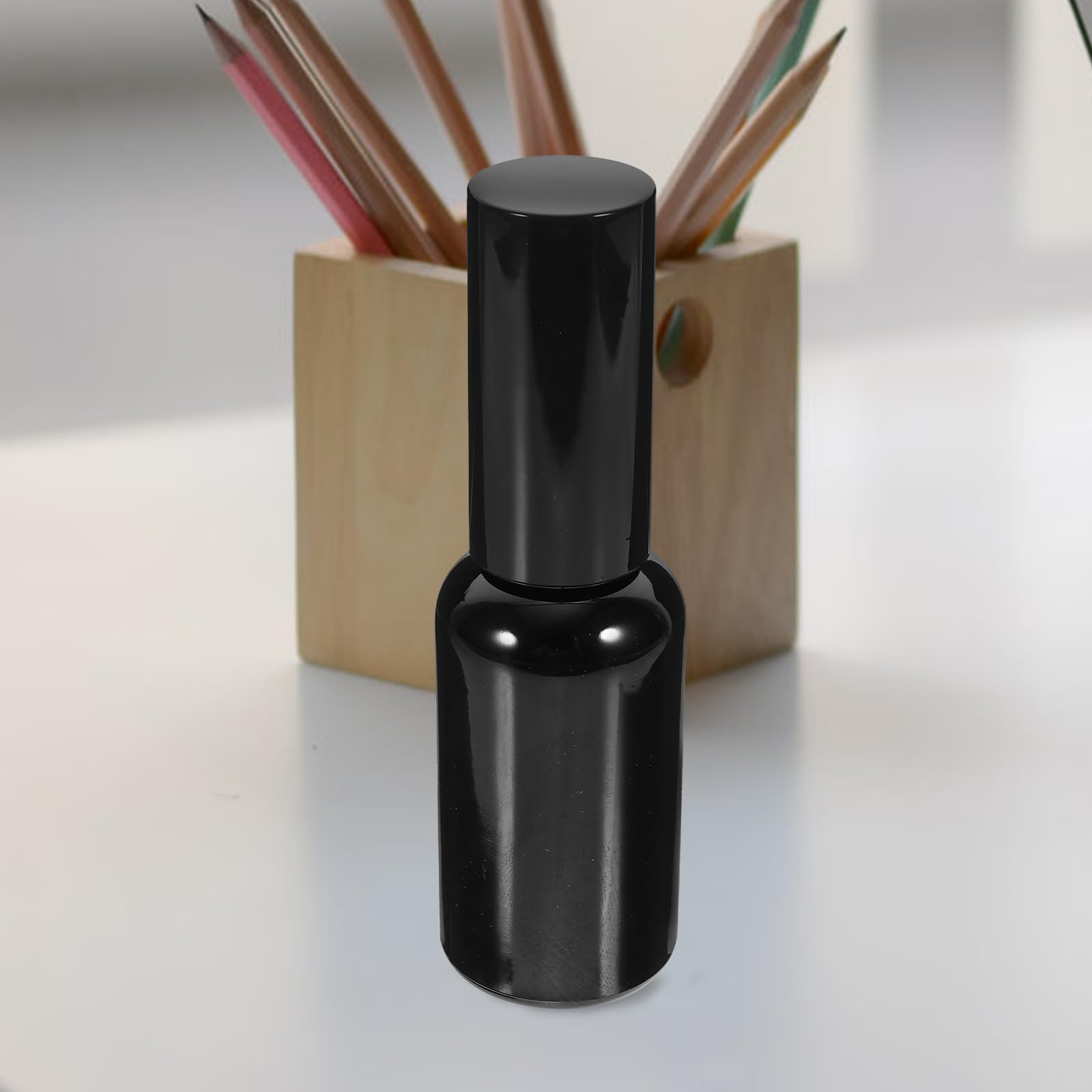 Hemobllo Boccetta Spray in Vetro Nero 30ml, 12 Pezzi, Ricaricabile