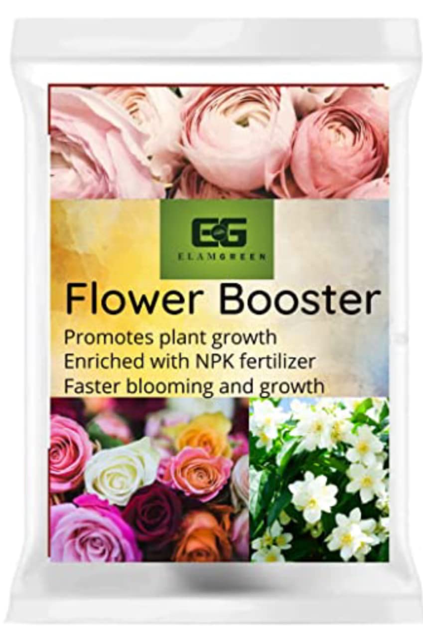 Elamgreen Flower Booster Growth Rose Plant Fertilizer for Flowering Plants 1kg/Organic Fertilizer for All Flowering Plants
