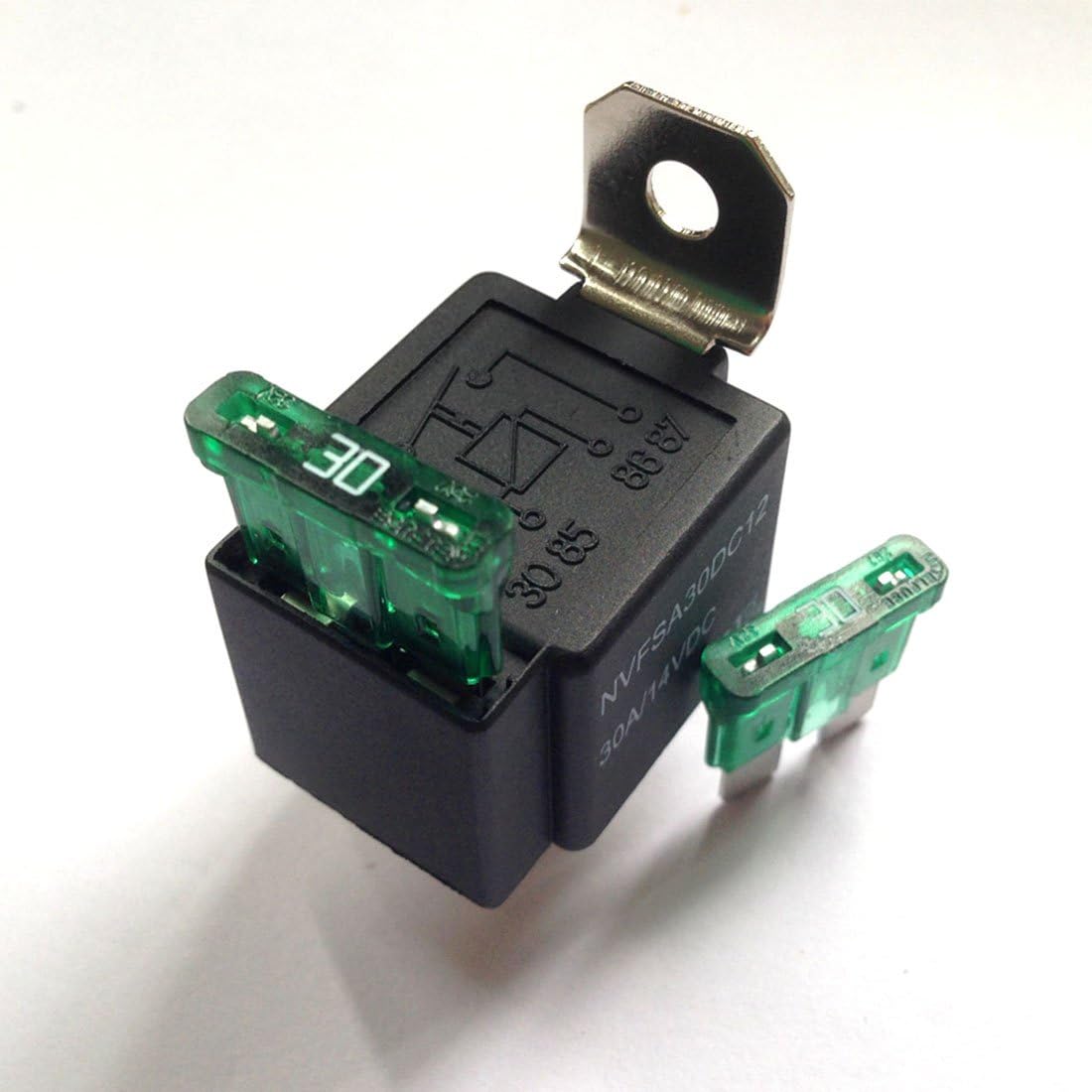 JD1912 Fused On/Off 4-Pin Car Relay 12V 30A Normally Open Contacts 30 Amp Car Bike Van
