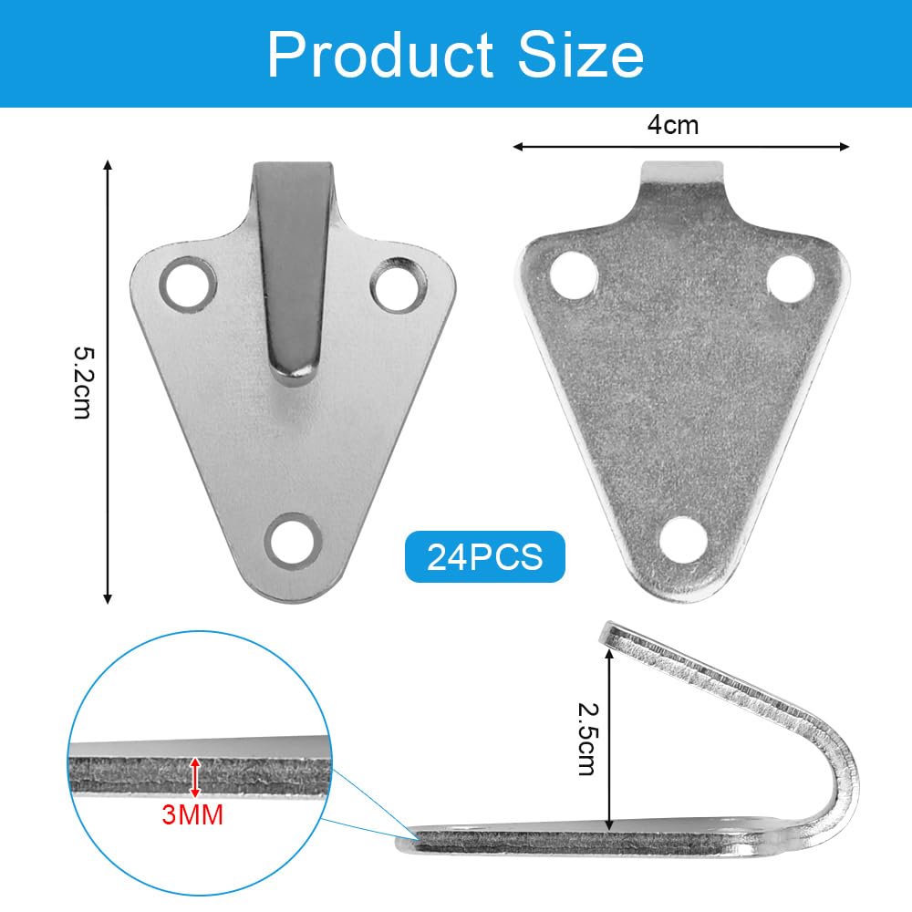 Ganci Per Teloni E Reti - 20 Pezzi In Acciaio Zincato | Per Rimorchi, Barche E Carico - Foto 4