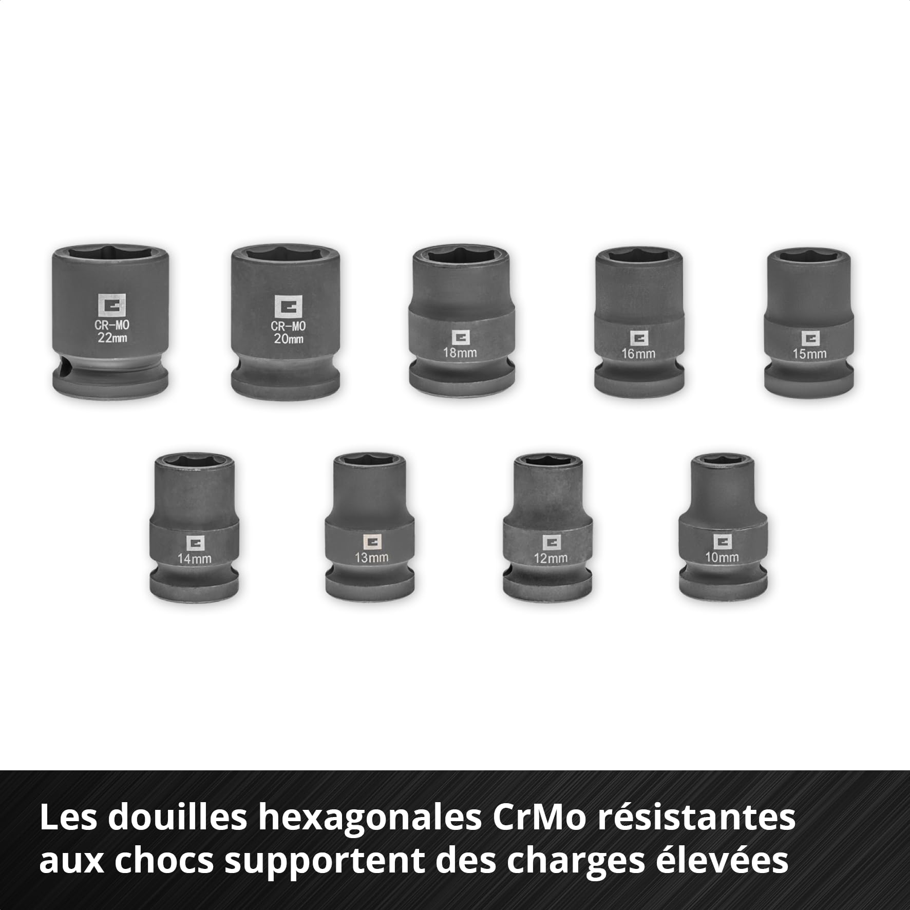 Einhell XL-CASE 32 pièces jeu de douilles à impact automobiles et d’embouts