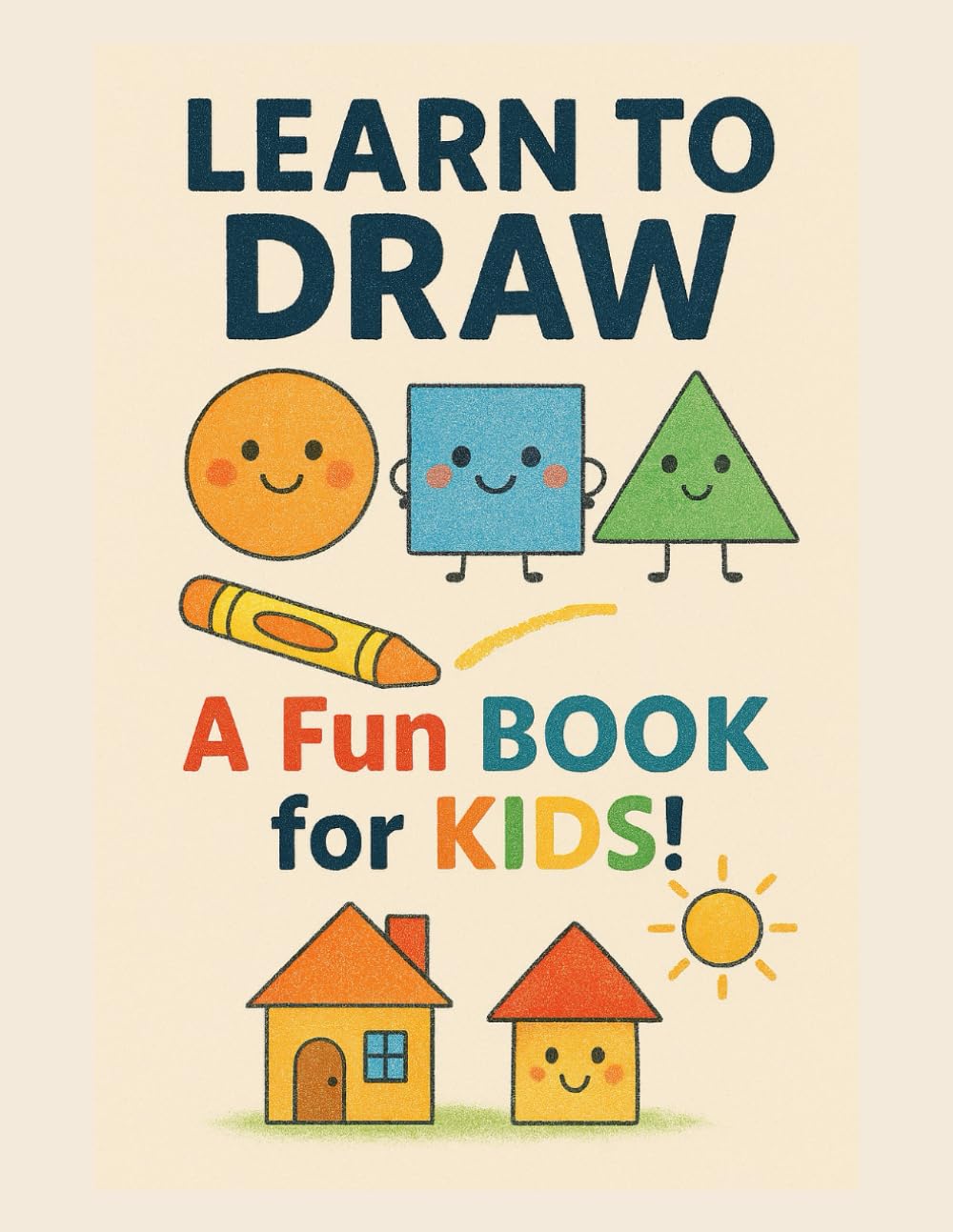 LEARN TO DRAW A FUN BOOK FOR KIDS: 45 Step‑by‑Step Drawing Lessons for Kids Ages 4–8 | Easy Animals, Shapes, Faces & Creative Activities