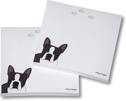 Bloc de notas adhesivas Boston Terrier - 100 hojas