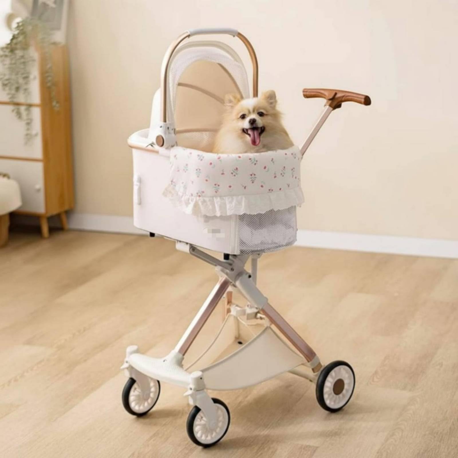 3 Stück atmungsaktive Sitzauflage schmutzabweisend Doppelseiten-Kinderwageneinlage waschbar Kinderwagen-Einlage für Spaziergang, Draußen, Geblümt, Gerüscht, Gesteppt