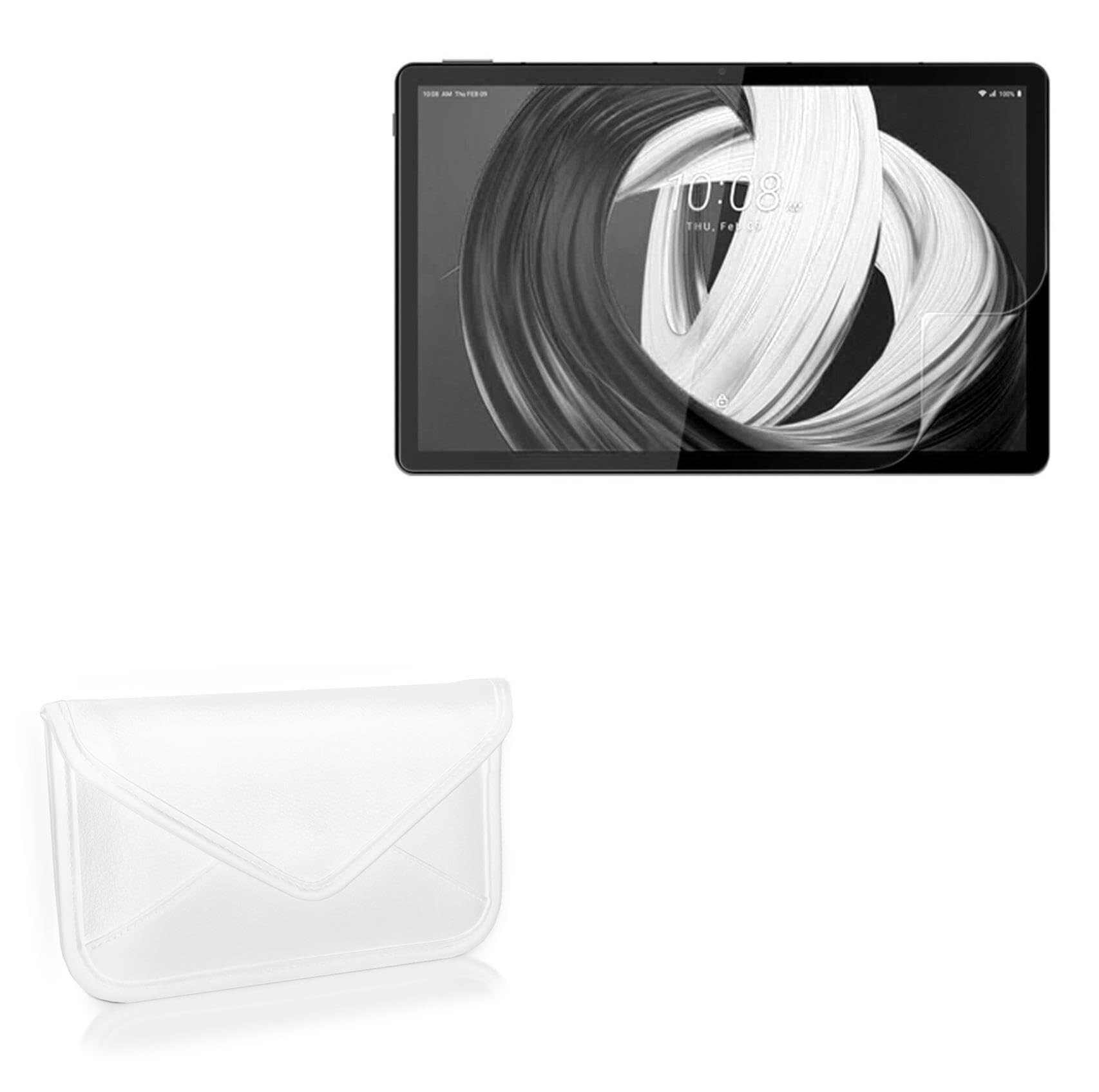 BoxWave Case Compatible with HTC A102 - Elite Leather Messenger Pouch, Synthetic Leather Cover Case Envelope Design - Ivory White