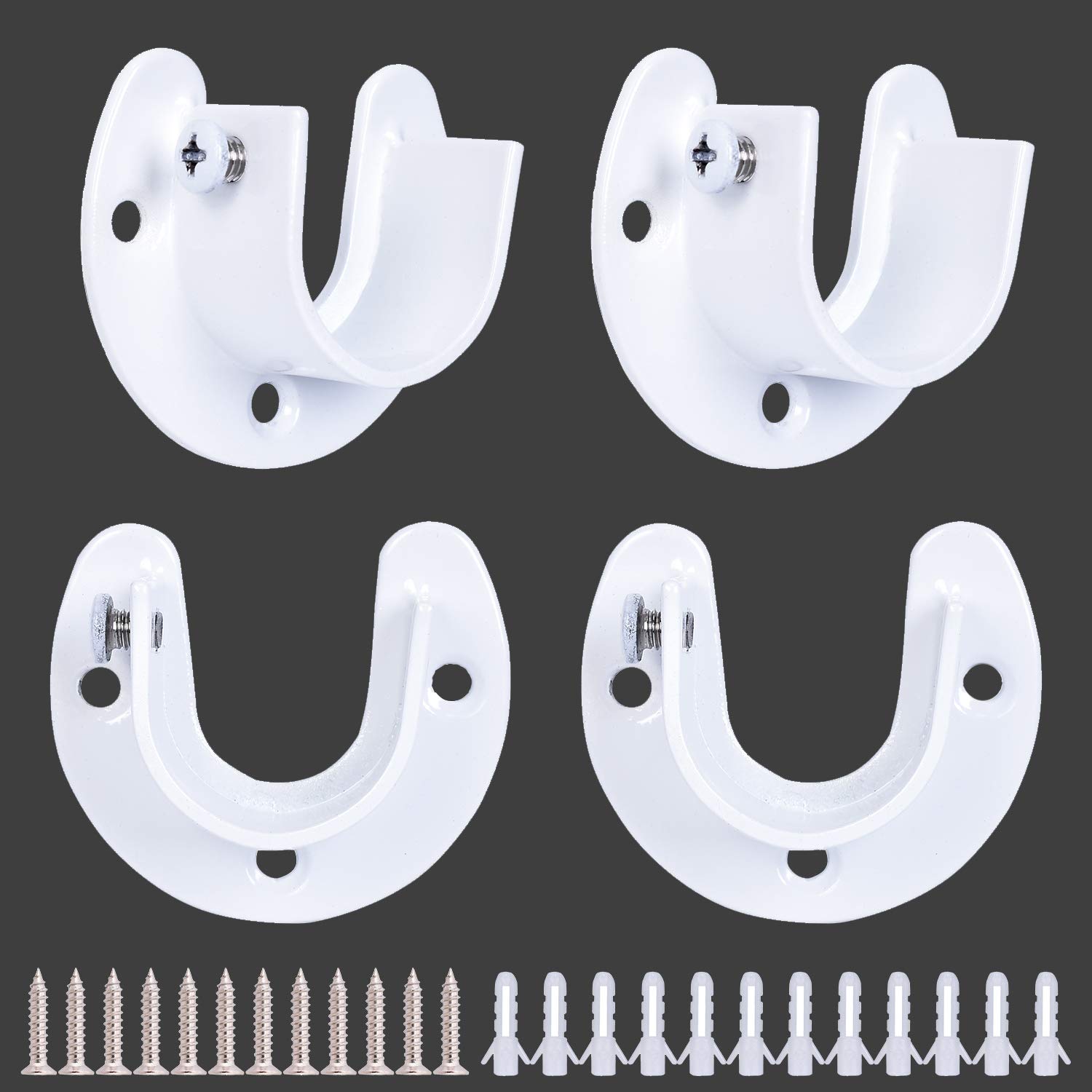 Buy Closet Rod Holders White Closet Rod Brackets Stainless Steel
