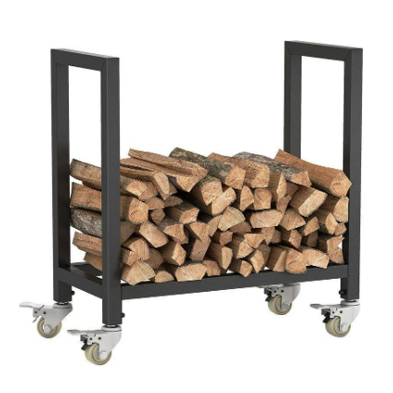 Support à bûches extérieur robuste et amovible pour le jardin