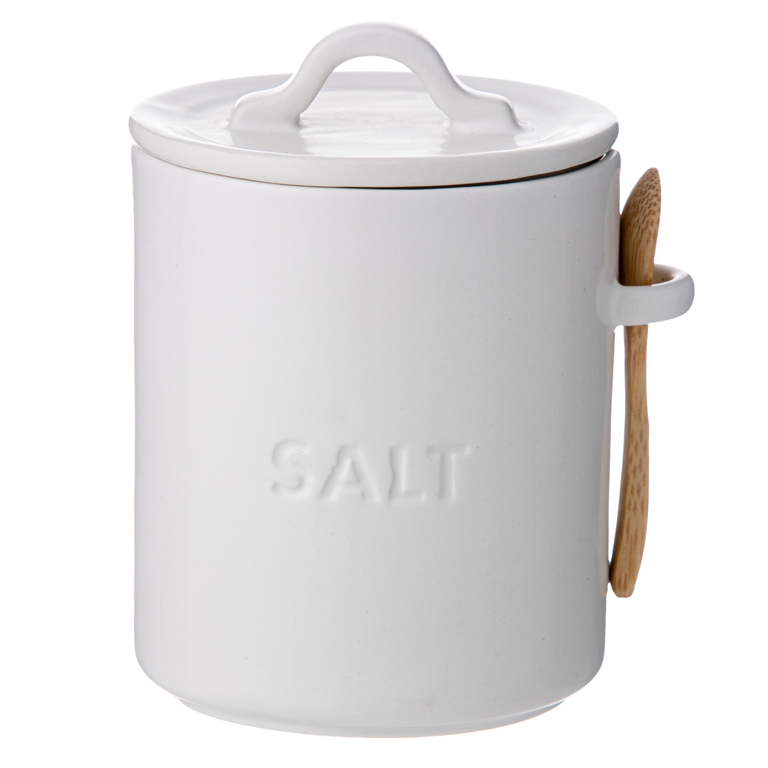 Pot à sel blanc 10 cm Ladelle Essentials pour cuisine